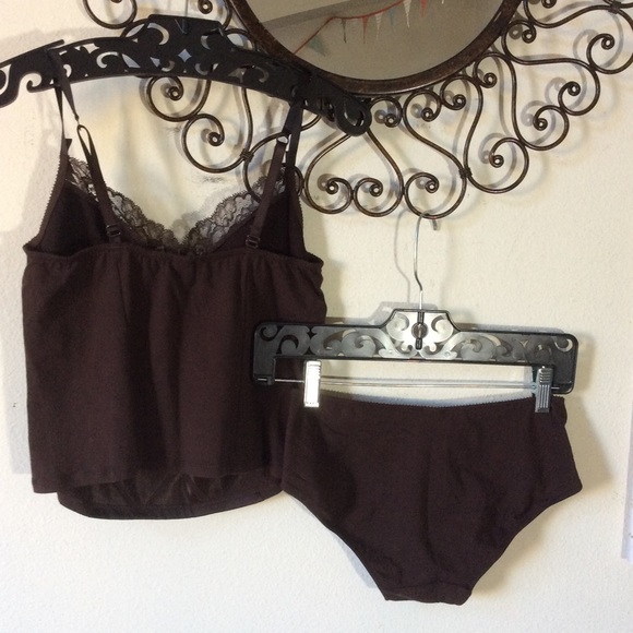 SOLD Gap Sleep Intimates Set Tank & Undies Brown - Picture 5 of 6